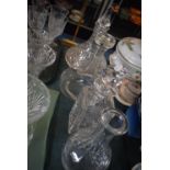 A Collection Four Decanters, one with Missing Stopper