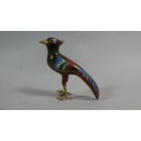 An Enamelled Cloisonne Figure of a Cock Pheasant