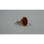 A 9ct Gold and Carnelian Dress Ring, 2.2g