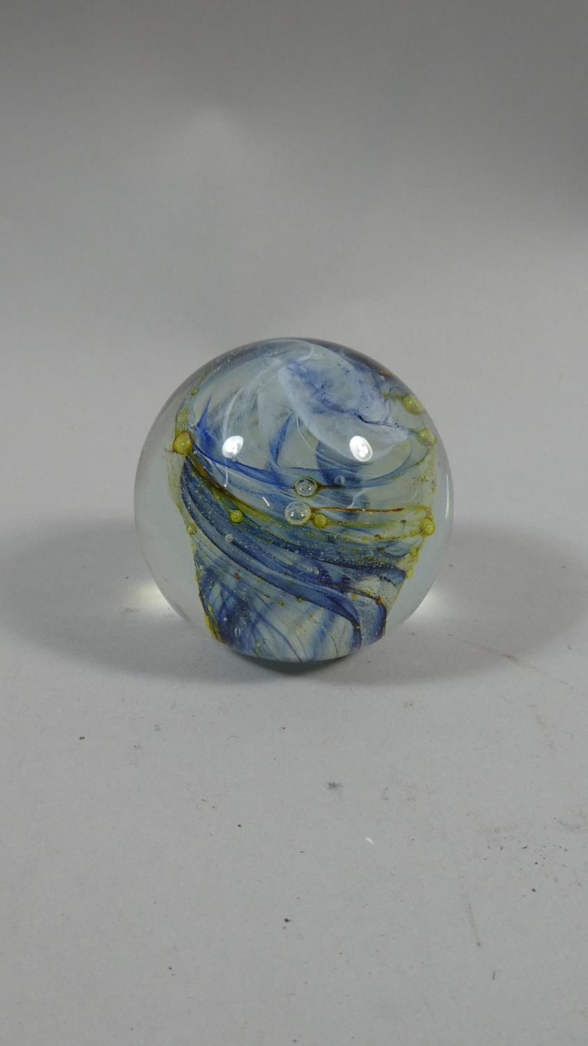 A Collection of Three Glass Paperweights to Include Caithness - Image 4 of 4