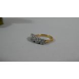 A 18ct Gold and Five Stone Diamond Ring, 4.5g