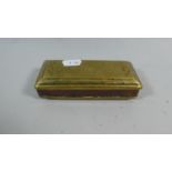 A 19th Century Dutch Tobacco Box in Copper and Brass with Hinged Lid 13cm Long