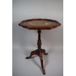 A Reproduction Mahogany Octagonal Topped Wine Table on Tripod Support