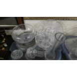 A Collection of Glasswares to Include Good Quality Hand Cut Tazza, Royal Brierley Jug, 1837 Queens