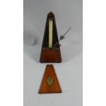 A French Mahogany Cased Metronome, Working Order, 23cm High