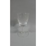 A Stuart Crystal Goblet with Engraved Decoration Monogrammed B and Air Twist Stem, 14.5cm High