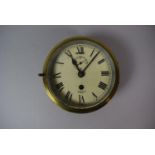 A Smith's Astral Brass Wall Mounting Ships Clock, 21cm Diameter