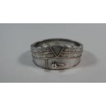 An Art Deco White and Yellow Metal Bangle, 37g