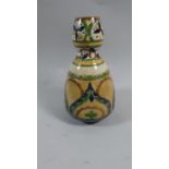 A Studio Pottery English Double Gourd Vase, Signed to Base, 25cm High