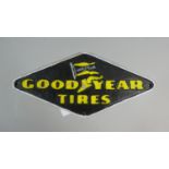 A Reproduction Cast Metal Sign for Goodyear Tyres, Plus VAT, 38cm Wide, Plus VAT