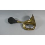 A Reproduction Brass Car Horn, 34cm High