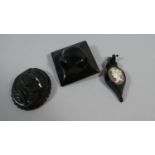 A Collection of Three Pieces of Victorian Jet to Include Two Brooches and a Cameo