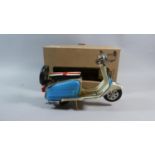 A Boxed Hand Painted Metal Model of a Scooter, 31cm Long, Plus VAT
