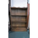 A Scumble Glazed Three Shelved Open Bookcase with Galleried Top, 62cm Wide