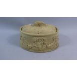 A Victorian Wedgwood Creamware Lidded Game Dish with Moulded Decoration in Relief, Complete with