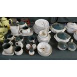 A Large Collection of Denby Greenwheat Dinnerwares to Include Lidded Tureens, Nine Dinner Plates,