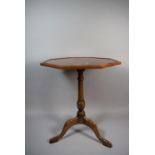 An Octagonal Topped Tripod Wine Table, 53cm Diameter