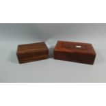 Two Far Eastern Wooden Puzzle Boxes