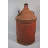 A Vintage BR Cylindrical Oil or Fuel Container with Two Carrying Handles, 55cm High