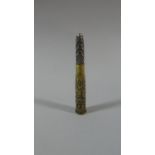 An Intricately Carved Trench Art Bullet Converted to Pencil, 8.5cm Long