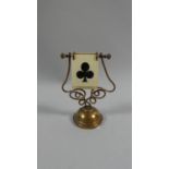 A Edwardian Brass Playing Card 'Suit' Stand, 11cm High