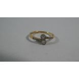 An Art Deco 18ct Gold and Diamond Ring 1.7g