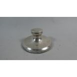 A Silver Capstan Inkwell, Missing Glass Liner, 9cm Diameter