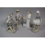 A Collection of Four Lladro Figure Groups