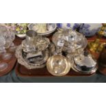 A Collection of Silver Plate Items to Include Hand Warmer, Pierced Bowls, Lidded Box, Sugar Sifter