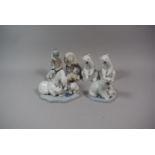 A Collection of Six Lladro Ornaments of Polar Bears