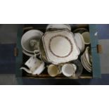 A Box of Ceramics and Glassware