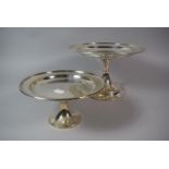 Two Silver Plated Tazzas, 25cm and 21.5cm Diameter