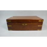 A Brass Mounted Victorian Mahogany Writing Slope Now Converted to Box with Secret Base Side Drawer