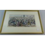 A Framed Connell Print Depicting Embarkation for Voyage