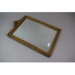 A Gilt Framed Rectangular Wall Mirror with Bevelled Glass, 37cm High