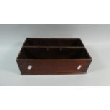 A 19th Century Mahogany Two Division Knife Box, Missing Brass Carrying Handle, 34cm Long