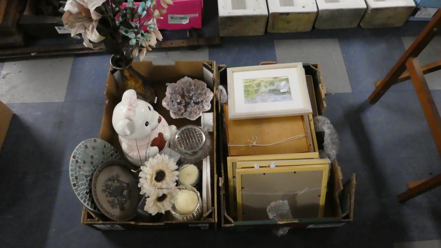 Two Boxes of Sundries to Include Ceramics and Glassware