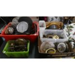 A Large Collection of Clock Movements, Clock Cases, Clock Parts etc