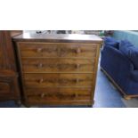 A 19th Century Mahogany Chest of Two Short and Three Long Drawers Together with a Modern Pine