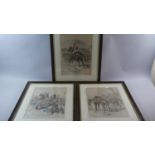 A Set of Three Steeplechasing Prints