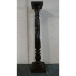 An Edwardian Octagonal Torchere Stand with Circular Top and Stepped Base, 107cm High