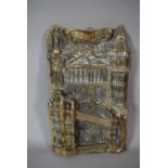 A Brass Wall Hanging Decorated in Relief with the Main Sights oF London, 23cm High