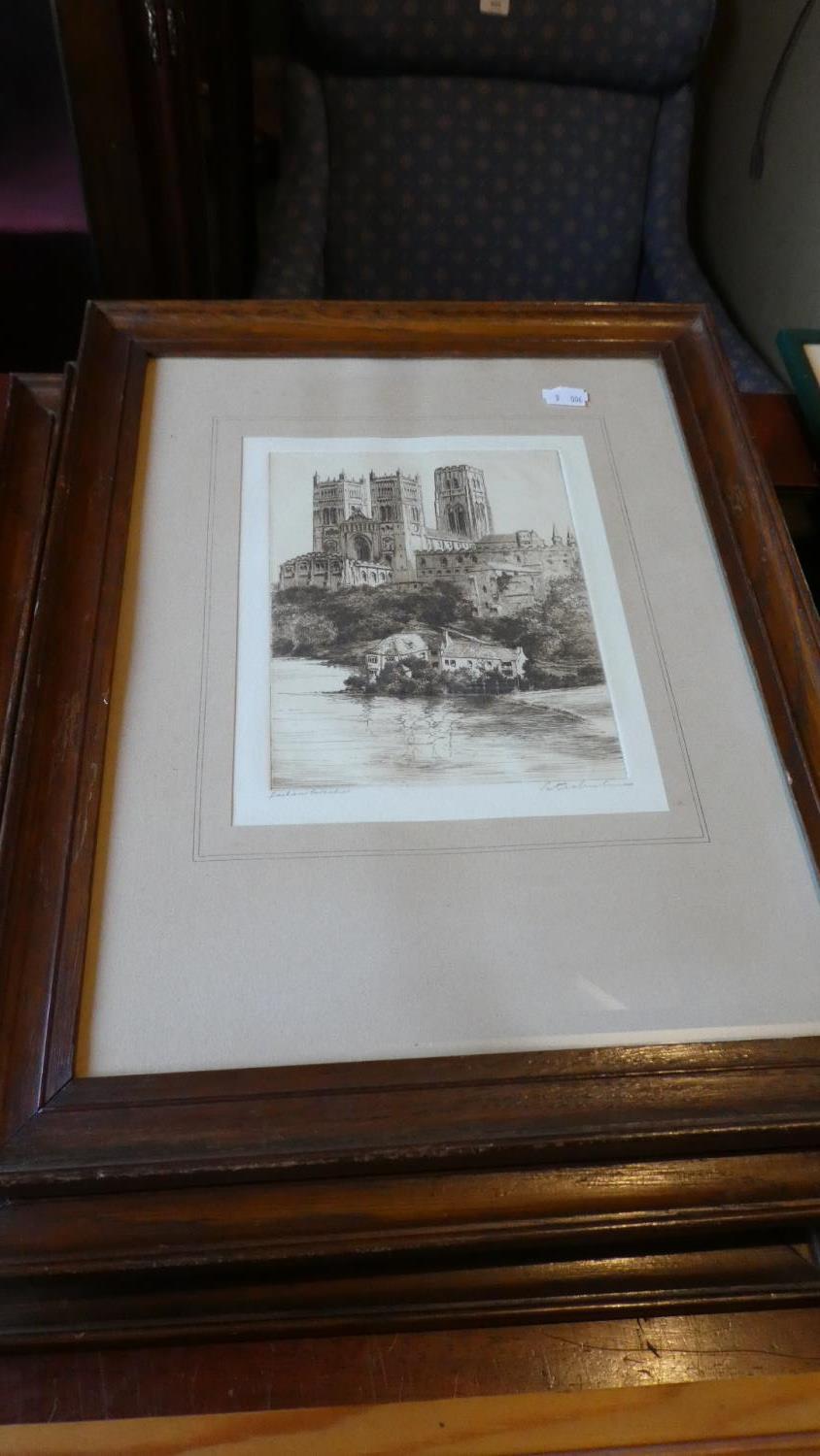 A Set of Four Oak Framed Architectural Prints