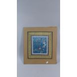 A Mounted but Unframed Chinese Silk Panel Depicting Hen and Chicks, 29cm Square