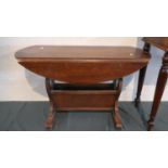 A Mid 20th Century Oak Drop Leaf Oval Topped Magazine/Coffee Table, 92cm Long