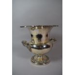 A Silver Plated Two Handled Wine Bucket, 23cm High