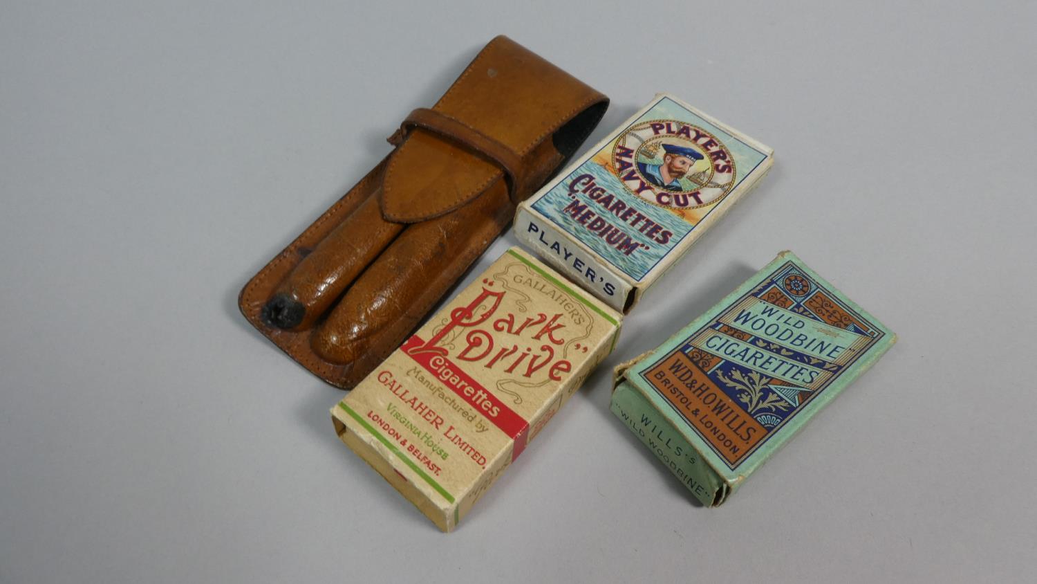 A Tray of Curios to Include Cigarette and Playing Cards, Advertising Ashtray, Pot Lid, Set of - Image 4 of 5