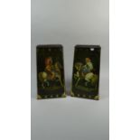 A Pair of Vintage Decorated Tins for Victory V, the Worlds Winter Sweetmeats, Each 28cm High