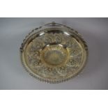 A Late 19th Century Pierced Silver Plated Cake Basket with Fruit Decoration in Relief and Pierced