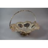 A Silver Plated Fruit Bowl with Applied Grape and Vine Decoration in Relief with Pierced Hoop